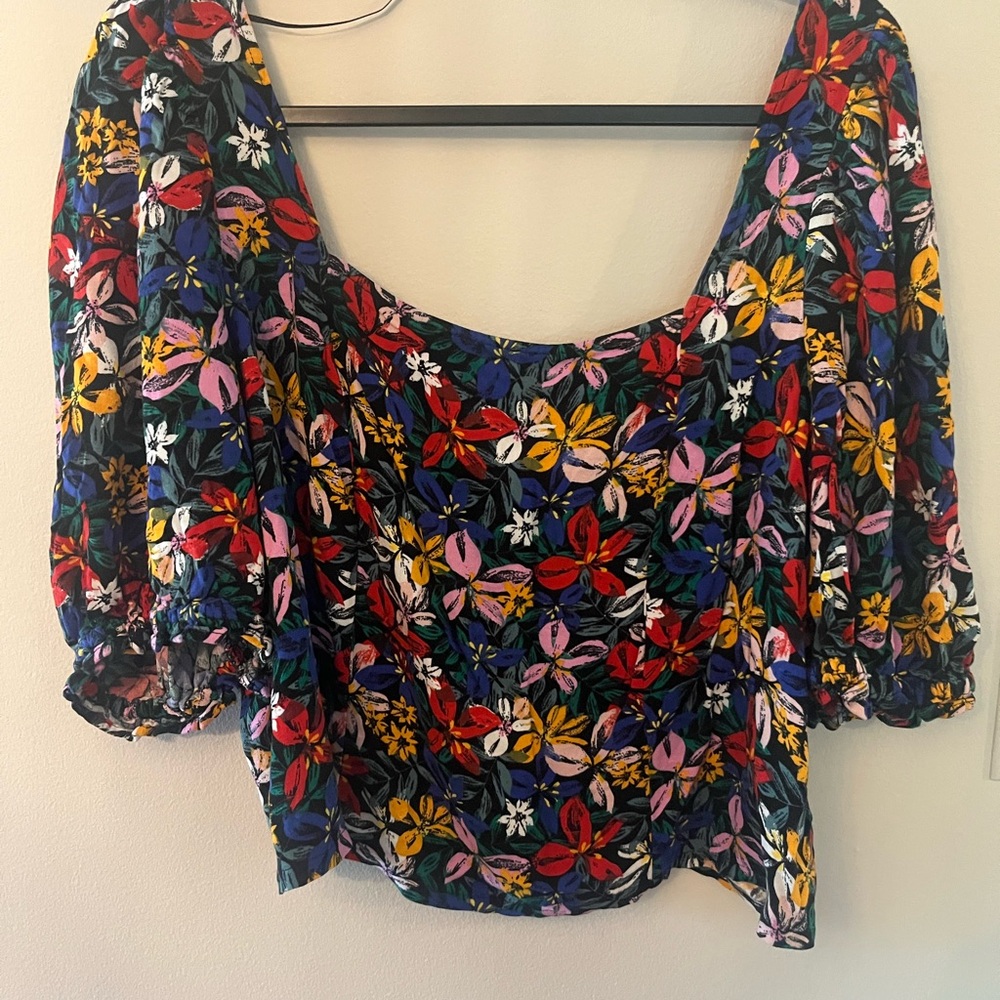 Eloquii Colorful Floral Blouse